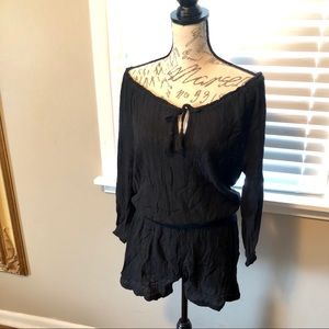 Off-the-shoulder romper